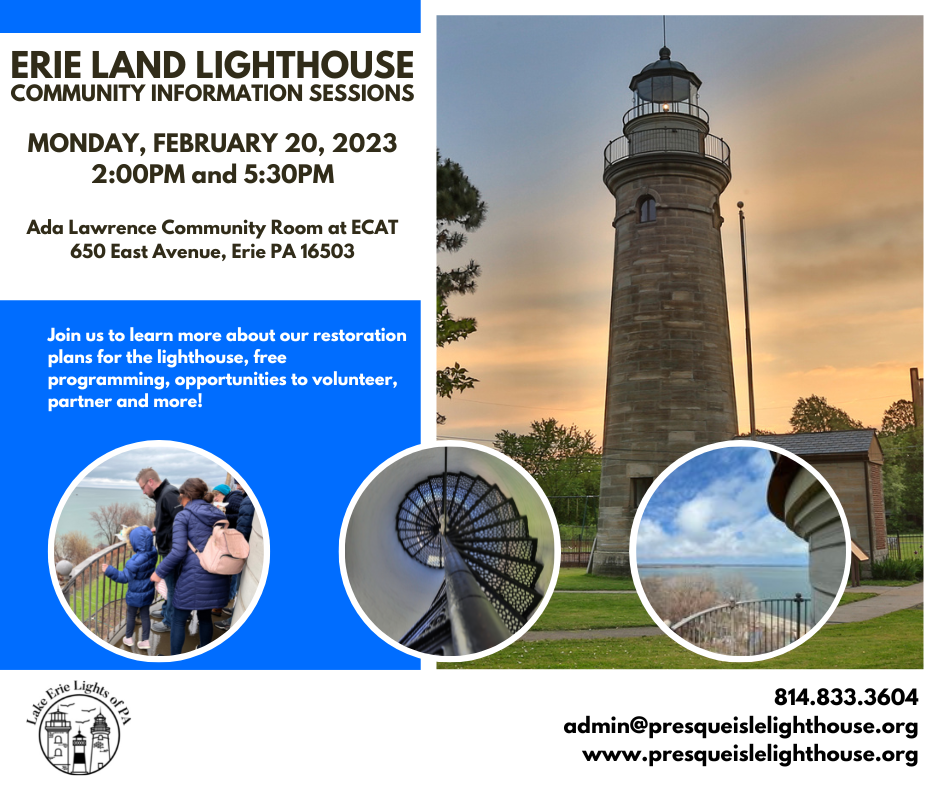 ERIE LAND LIGHTHOUSE COMMUNITY INFORMATION SESSIONS 2