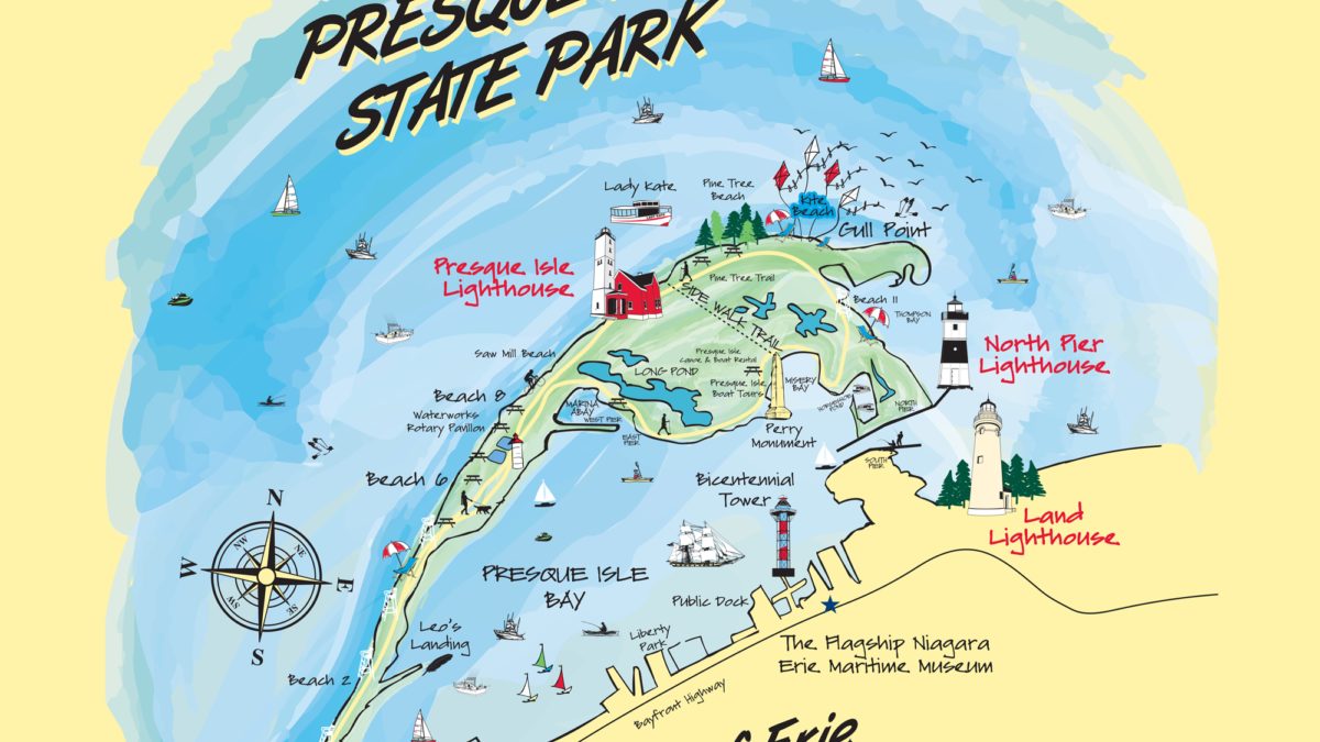 Lake Erie Lighthouses Map Directions | Lake Erie Lights